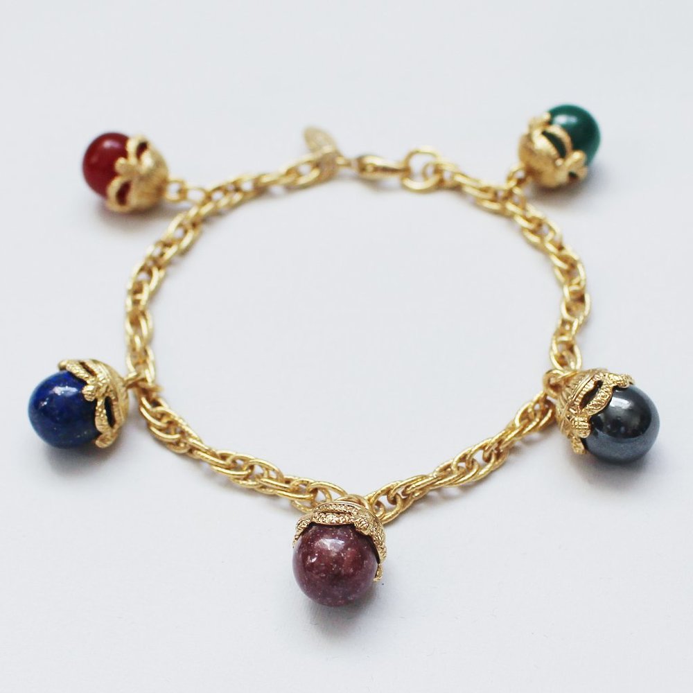 Joan Rivers Gemstone Egg Charm 7-1/2" Bracelet
